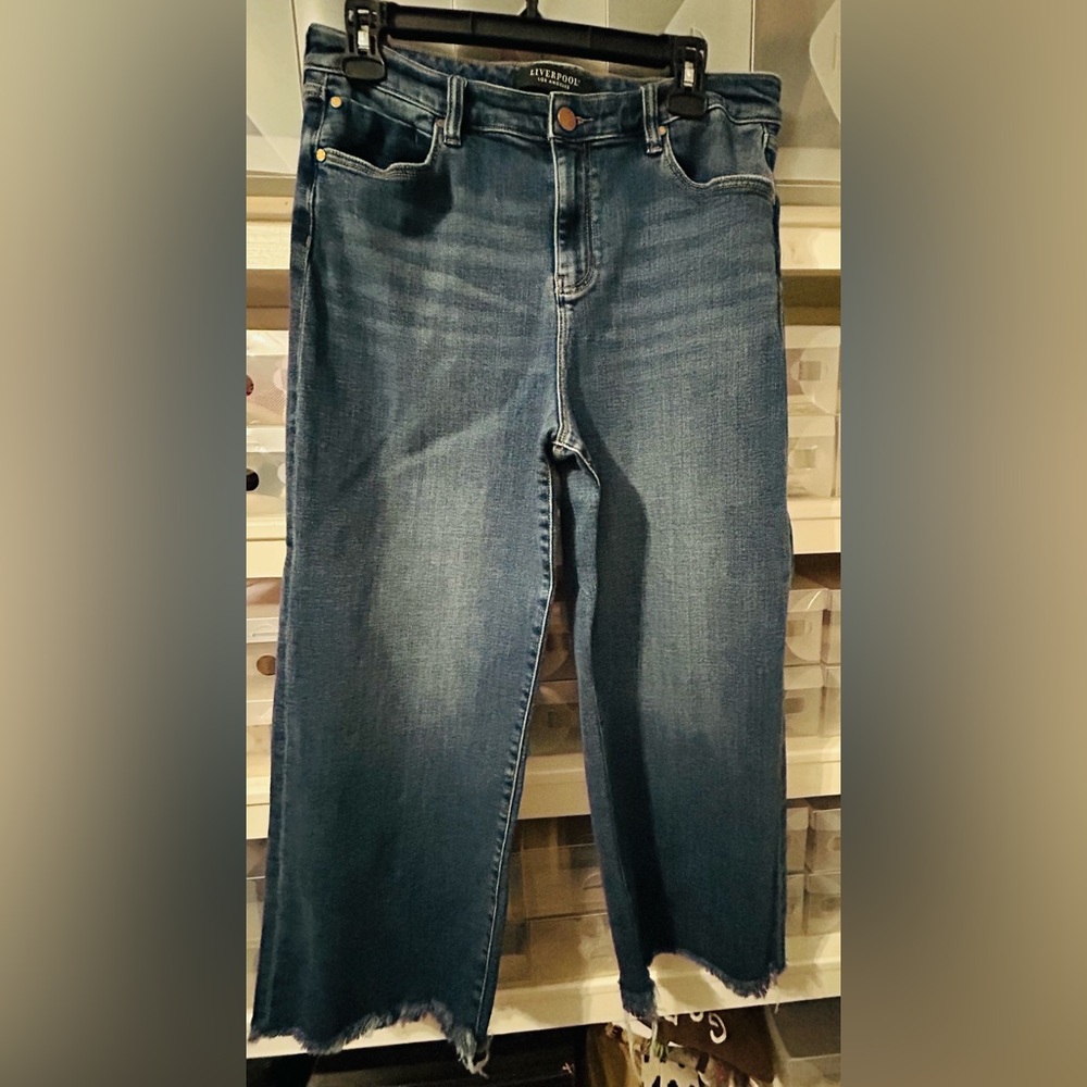Liverpool Women’s Wide Leg Blue Jeans